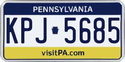 PA license plate KPJ5685