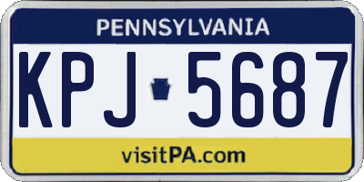 PA license plate KPJ5687