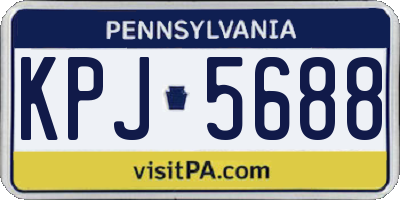 PA license plate KPJ5688