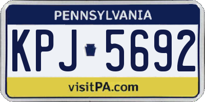PA license plate KPJ5692