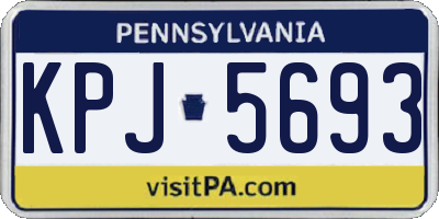 PA license plate KPJ5693