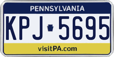 PA license plate KPJ5695
