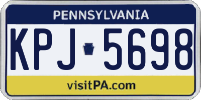 PA license plate KPJ5698