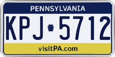 PA license plate KPJ5712