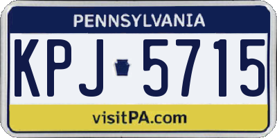 PA license plate KPJ5715