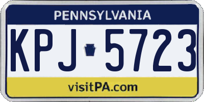 PA license plate KPJ5723
