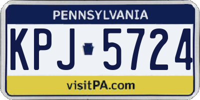 PA license plate KPJ5724
