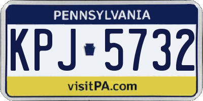 PA license plate KPJ5732