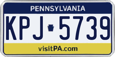 PA license plate KPJ5739