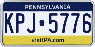 PA license plate KPJ5776