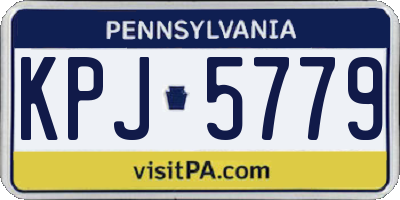 PA license plate KPJ5779