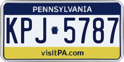 PA license plate KPJ5787