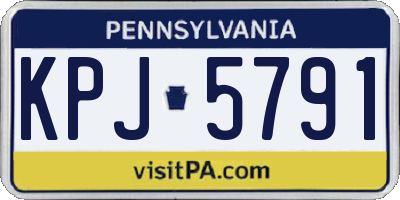 PA license plate KPJ5791