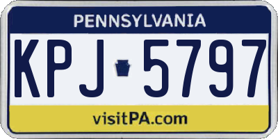 PA license plate KPJ5797