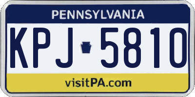 PA license plate KPJ5810