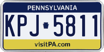 PA license plate KPJ5811