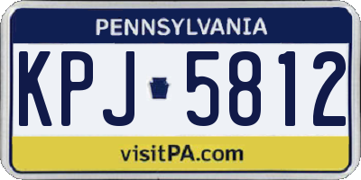 PA license plate KPJ5812