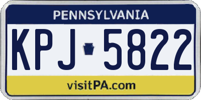 PA license plate KPJ5822