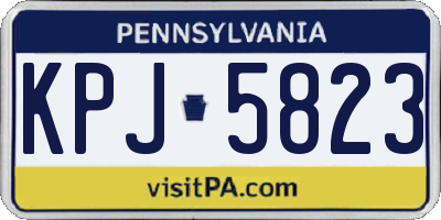 PA license plate KPJ5823