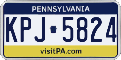 PA license plate KPJ5824