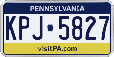PA license plate KPJ5827