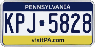 PA license plate KPJ5828