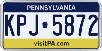 PA license plate KPJ5872