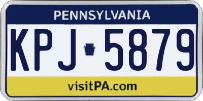 PA license plate KPJ5879