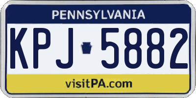 PA license plate KPJ5882