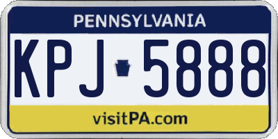 PA license plate KPJ5888