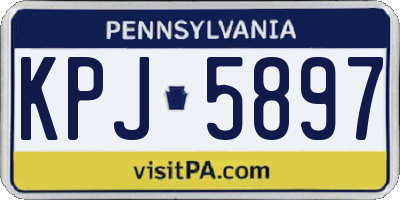 PA license plate KPJ5897