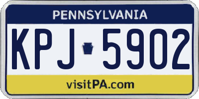 PA license plate KPJ5902