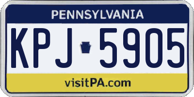 PA license plate KPJ5905