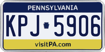 PA license plate KPJ5906