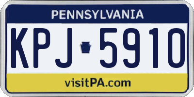 PA license plate KPJ5910