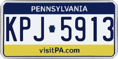 PA license plate KPJ5913