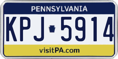 PA license plate KPJ5914