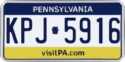 PA license plate KPJ5916