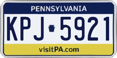 PA license plate KPJ5921