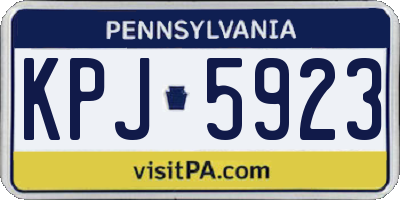 PA license plate KPJ5923