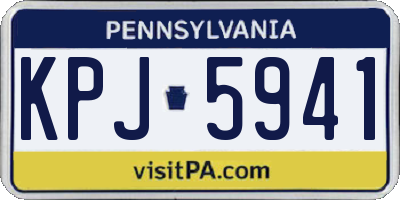 PA license plate KPJ5941