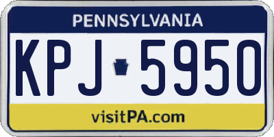 PA license plate KPJ5950