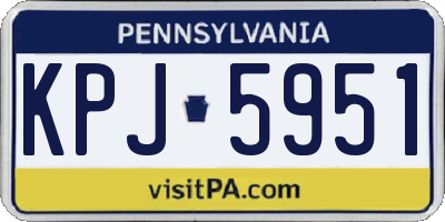 PA license plate KPJ5951