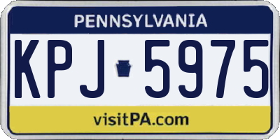 PA license plate KPJ5975