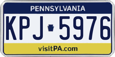 PA license plate KPJ5976