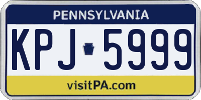 PA license plate KPJ5999
