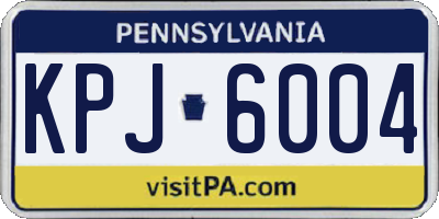 PA license plate KPJ6004