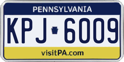 PA license plate KPJ6009