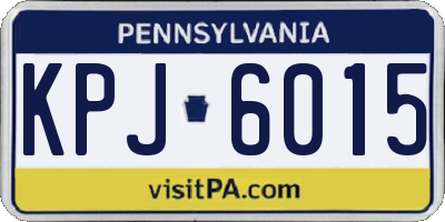 PA license plate KPJ6015