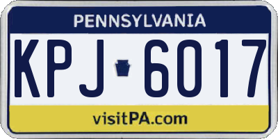 PA license plate KPJ6017